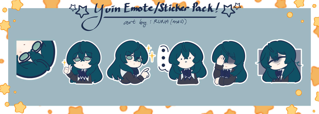 Yuin Sticker/Emotes Pack (6pcs)