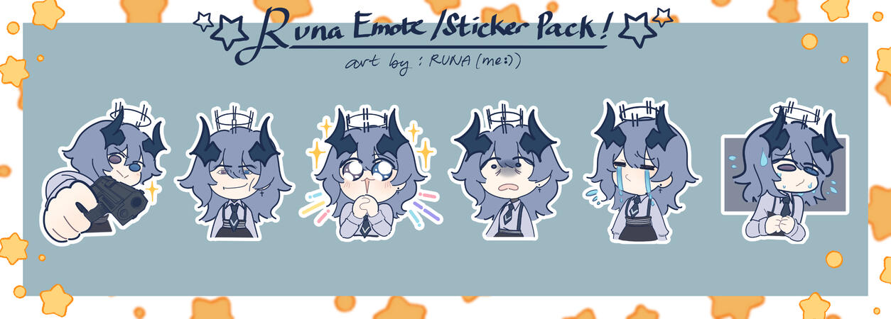 Runa Sticker/Emotes Pack (6pcs)